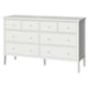 GULLABERG Chest of 8 drawers, white/anchor/unlock-function, 168x48x100 cm