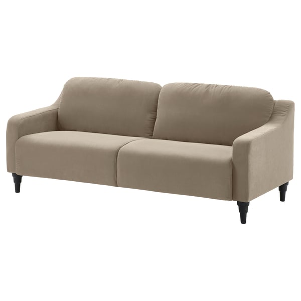 GULLVALLA 3-seat sofa, Silkeryd dark grey-beige