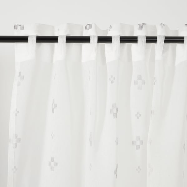 GULVINGFLY Sheer curtains, 1 pair, white, 145x250 cm