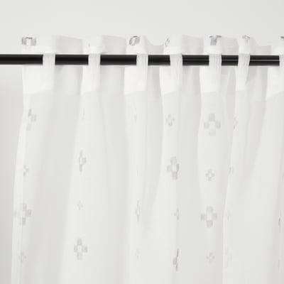 GULVINGFLY Sheer curtains, 1 pair, white, 145x176 cm