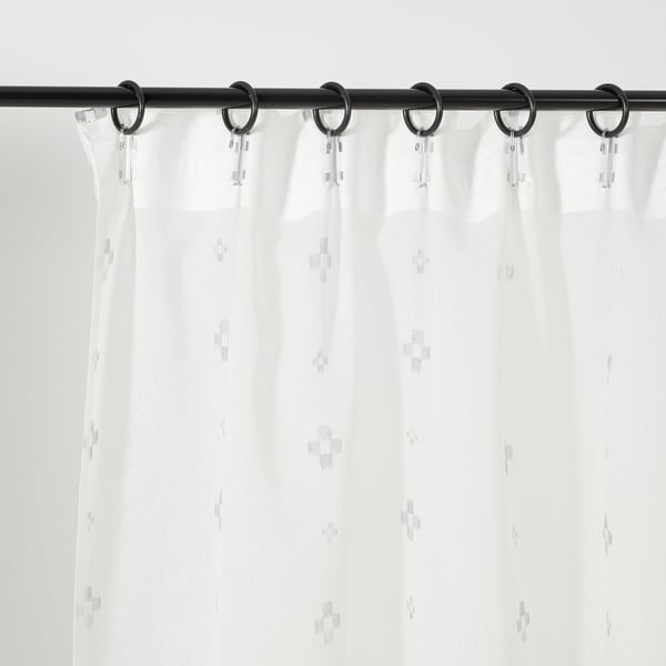 GULVINGFLY Sheer curtains, 1 pair, white, 145x250 cm