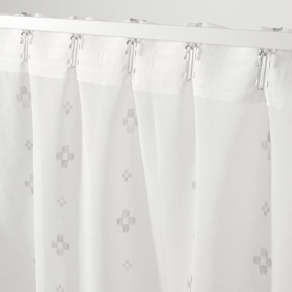 GULVINGFLY Sheer curtains, 1 pair, white, 145x250 cm