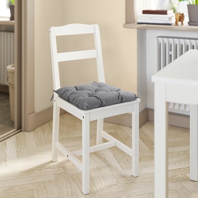 GURLI Chair pad, dark grey, 40x40x6 cm