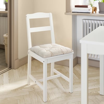 GURLI Chair pad, unbleached, 40x40x6 cm