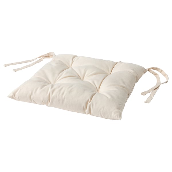 GURLI Chair pad, unbleached, 40x40x6 cm