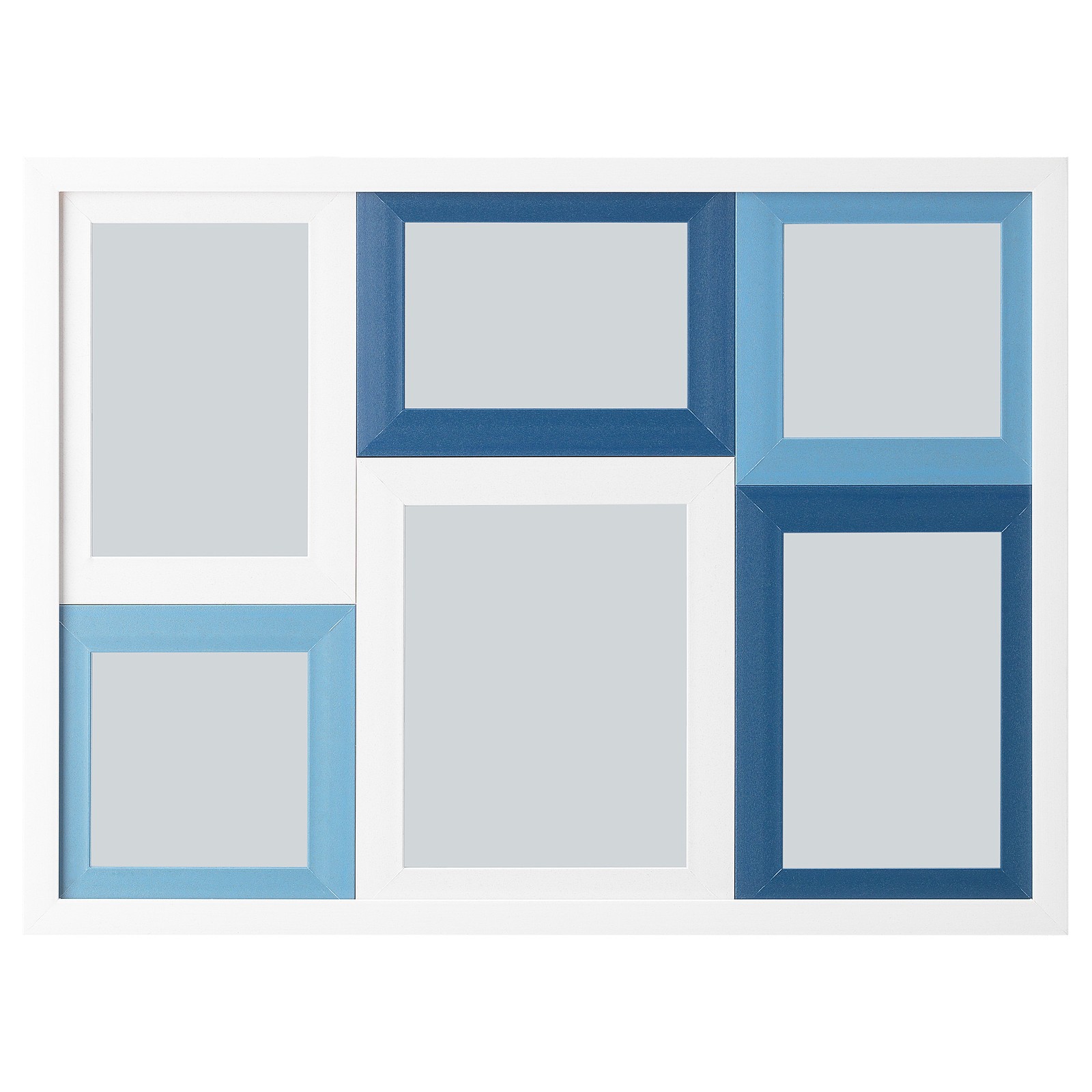 HÄGGNÄS Collage frame for 6 photos white, blue IKEA