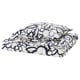 HÄRLIR duvet set, black/white floral, folded, cotton/lyocell blend.
