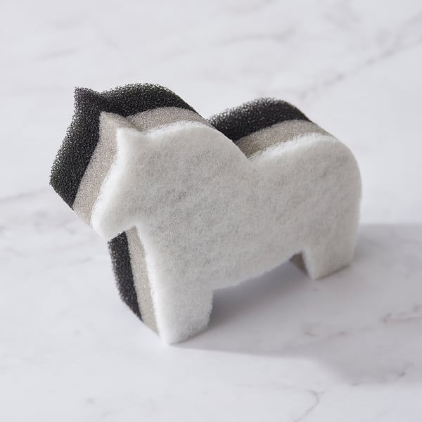 HÄSTHAGE Sponge, black/white