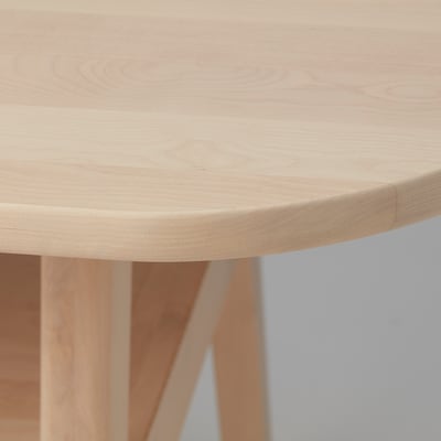 HALVDAN Table, birch, 140 cm