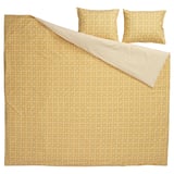 HAMNSENAP Duvet cover and 2 pillowcases, yellow/multicolour, 200x200/50x60 cm