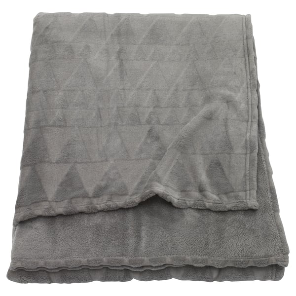 HARKÅL Blanket, grey, 150x200 cm