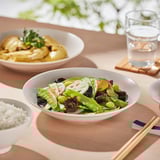 HARMYNTA Deep plate, white, 22 cm