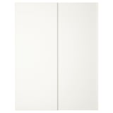 HASVIK Pair of sliding doors, white, 150x201 cm