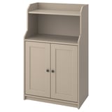 HAUGA Cabinet with 2 doors, beige, 70x116 cm