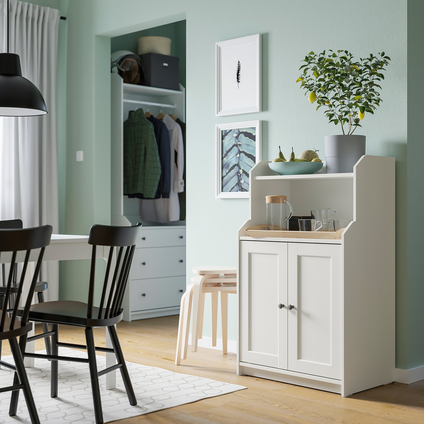 IKEA 2脚目 HAUGA cabinet with 2 doors, white, 70x116 cm - IKEA