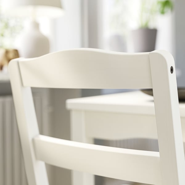 HAUGA / HAUGA Table and 4 chairs, white/white, 118x74 cm
