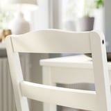 HAUGA / HAUGA Table and 4 chairs, white/white, 118x74 cm