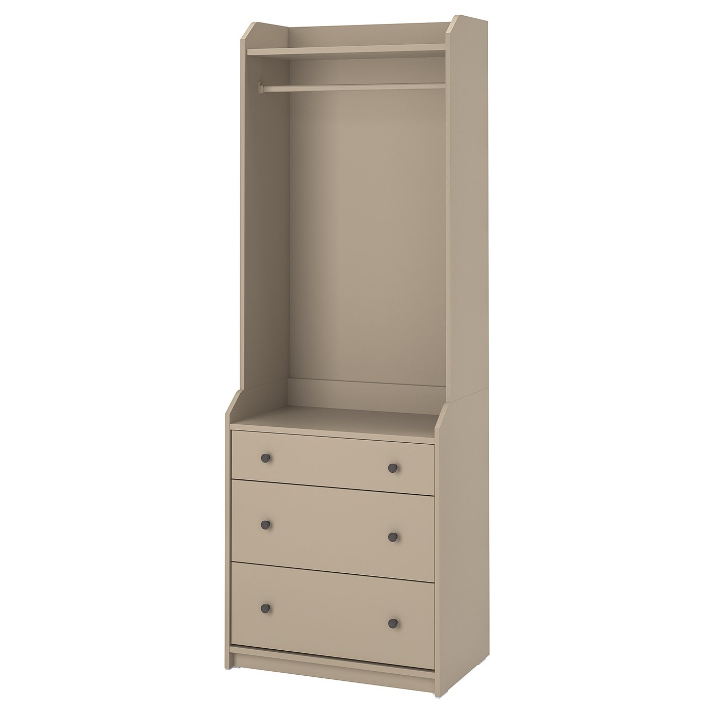 HAUGA storage combination, beige, 139x46x199 cm - IKEA