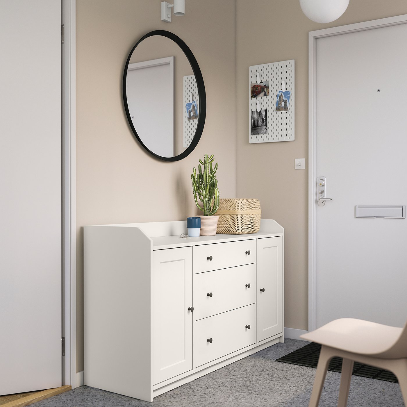 IKEA HAUGA サイドボード HAUGA sideboard, white, 140x84 cm - IKEA
