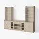 HAUGA Storage combination, beige, 279x46x199 cm