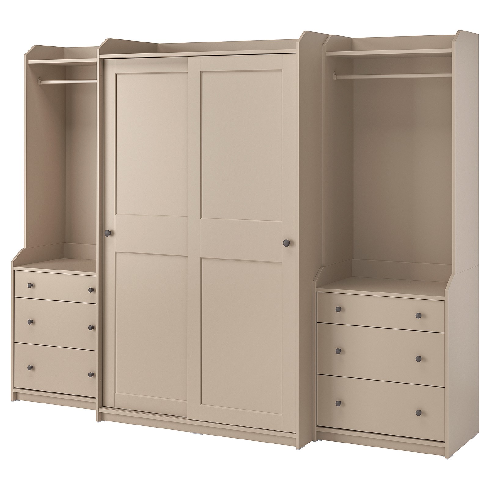 HAUGA Wardrobe combination beige IKEA