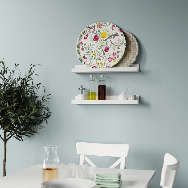HAVSBRAXEN Tray, patterned multicolour, 43 cm