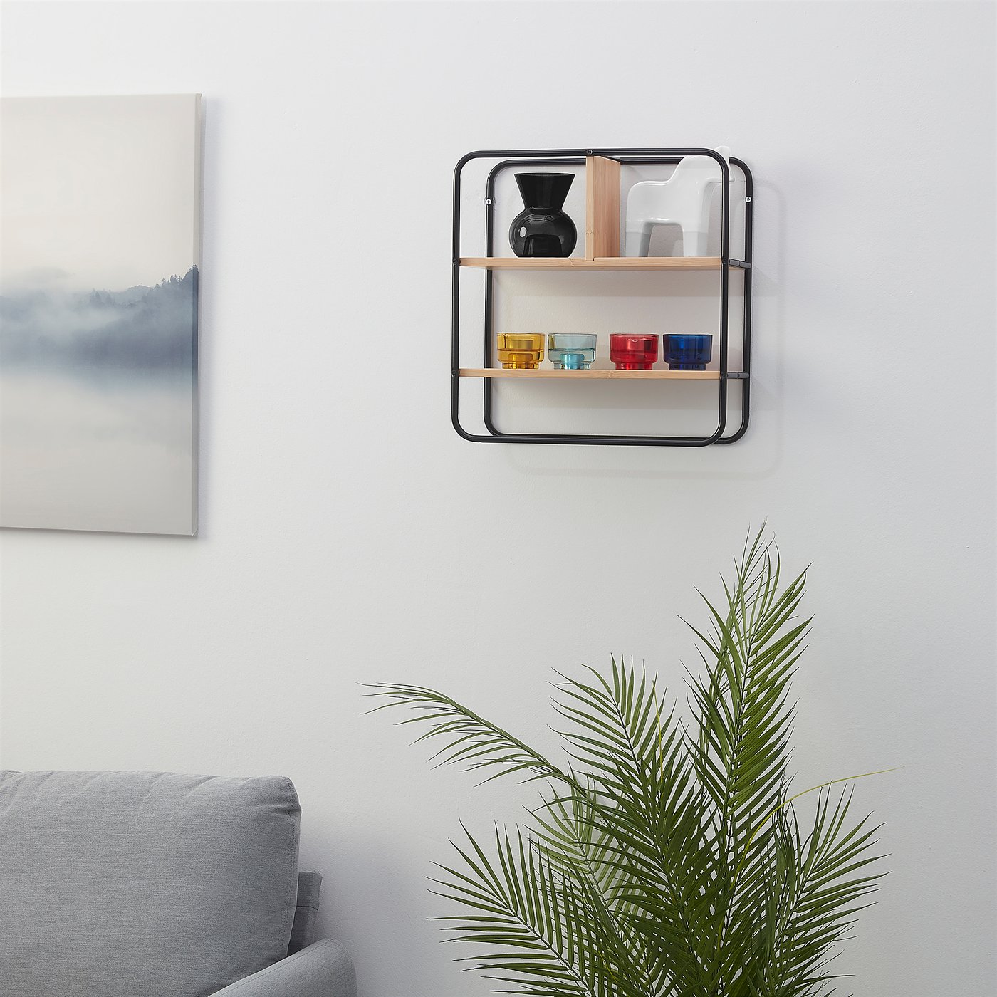 HEDEKAS Display shelf, square/bamboo, 39x40 cm IKEA