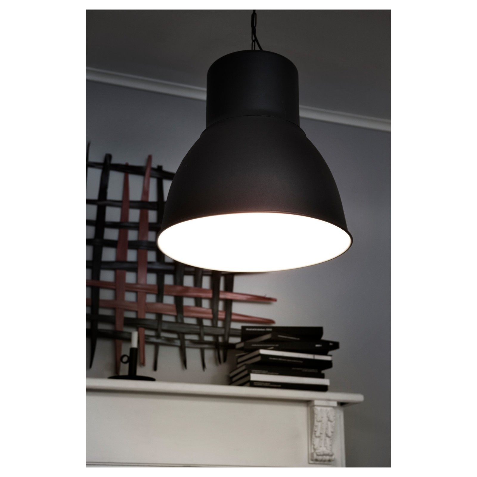 HEKTAR Pendant lamp, dark grey, 47 cm - IKEA