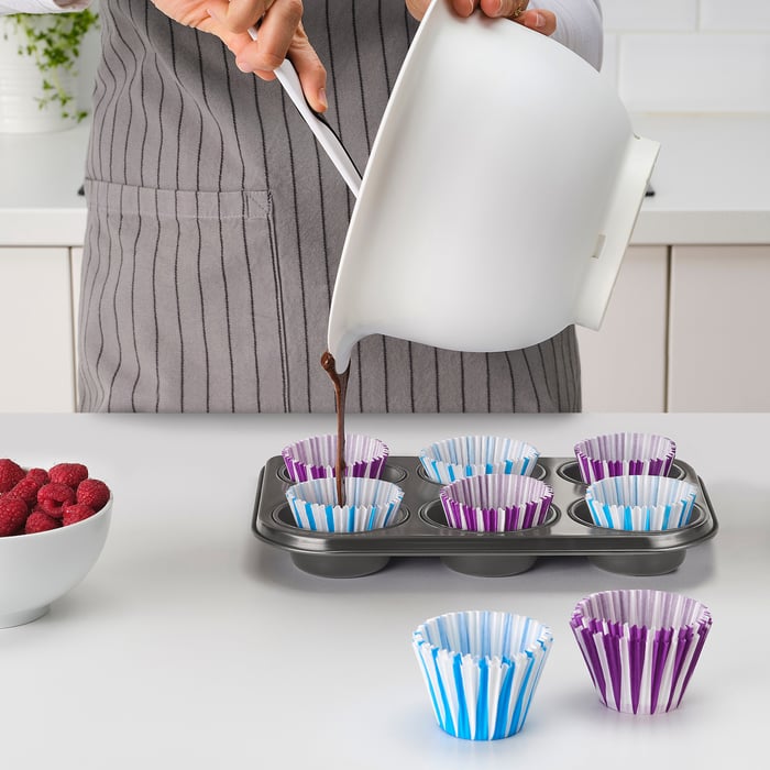 HEMMABAK muffin tin, grey, 27x19 cm IKEA