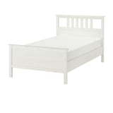 HEMNES Bed frame, white stain/Luröy, 120x200 cm