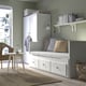 HEMNES Day-bed w 3 drawers/2 mattresses, white/Ånnfjället super firm, 80x200 cm