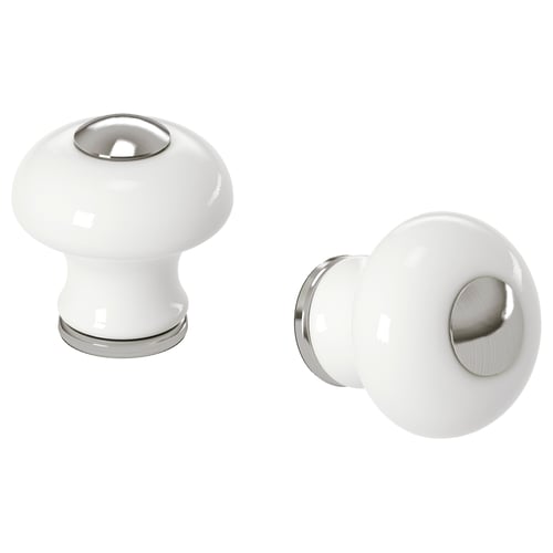 HISHULT knob, porcelain white, 23 mm - IKEA 