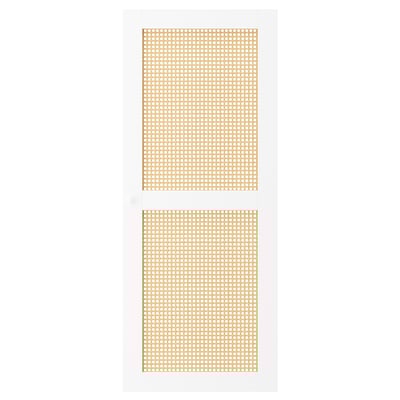 HÖGADAL Door, white/woven bamboo, 40x97 cm