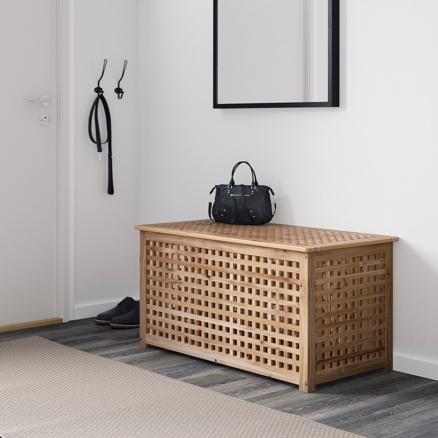 HOL storage table, acacia, 98x50 cm - IKEA