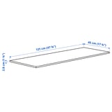 HOLMARED Worktop, bamboo/veneer, 121x45x2.8 cm