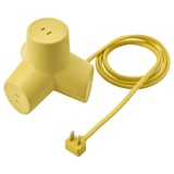 HORNFELS Extension cord, yellow, 1.8 m