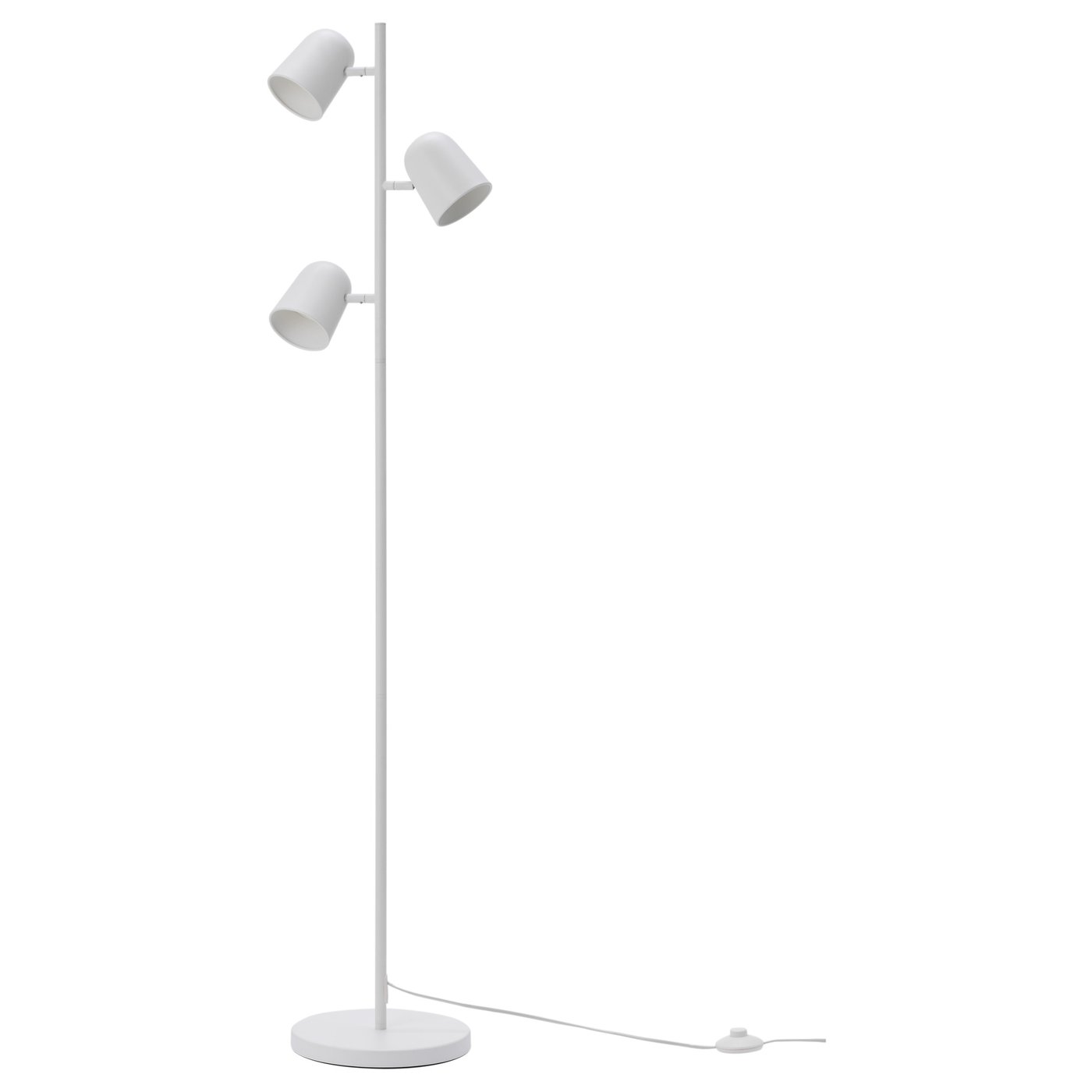 HUDENE Floor lamp with 3-spot - white - IKEA