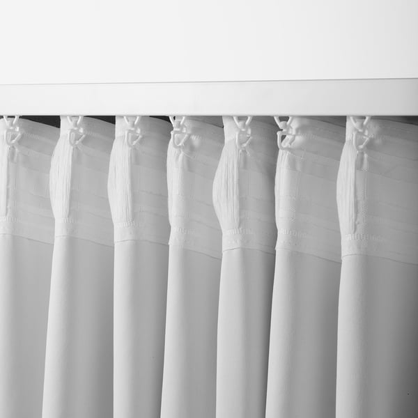 IDALENA Room darkening curtains, 1 pair, black, 145x250 cm