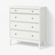 IDANÄS Chest of 4 drawers, white, 104x118 cm
