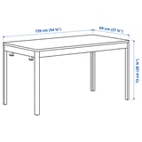 IDÅSEN Underframe for table top, beige, 139x69x72 cm