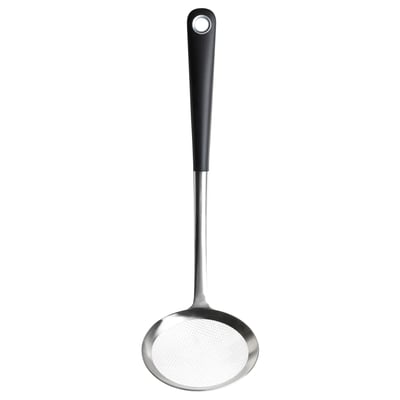 IKEA 365+ HJÄLTE Deep-fry skimmer, stainless steel/black