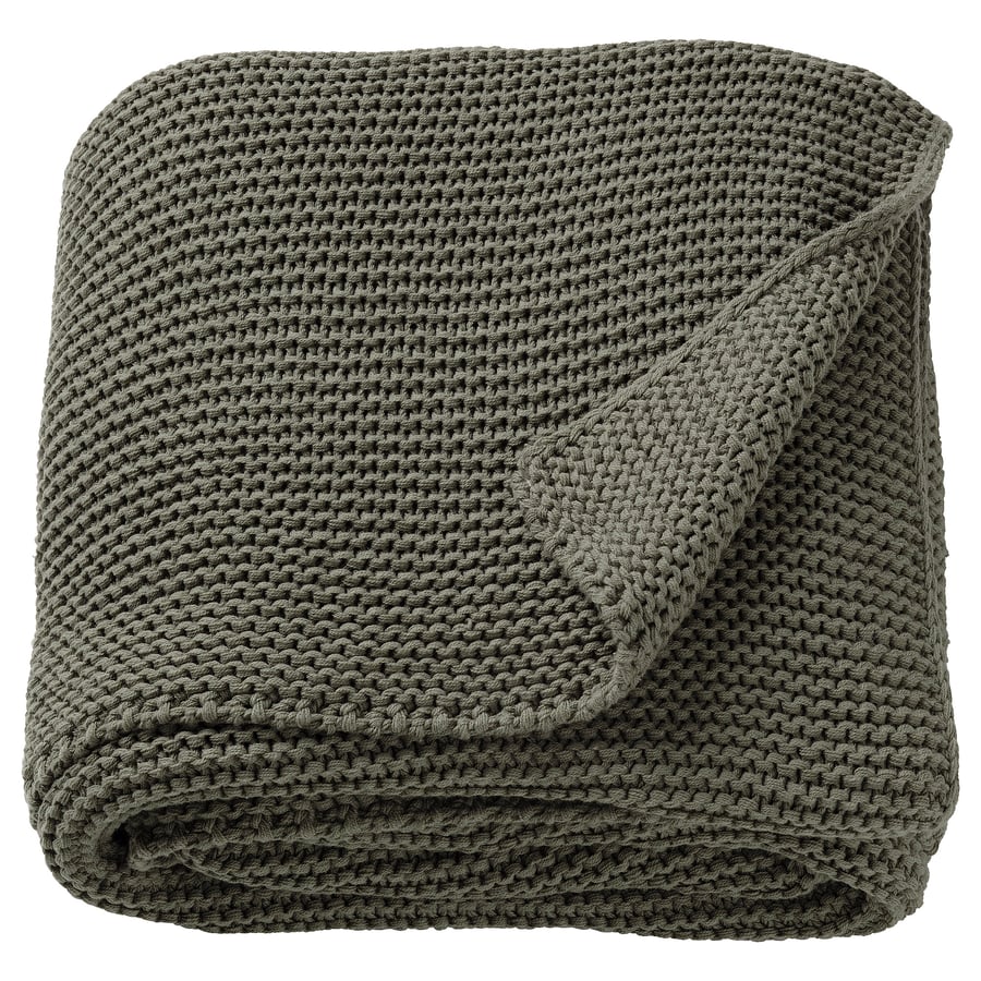 INGABRITTA Throw, greygreen, 130x170 cm IKEA