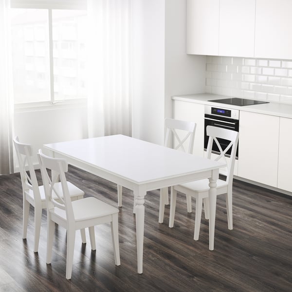 ingatorp extendable table white ikea