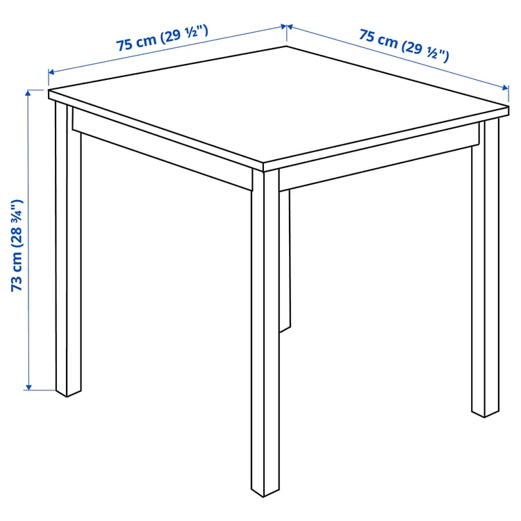 INGO table, pine, 75x75 cm IKEA