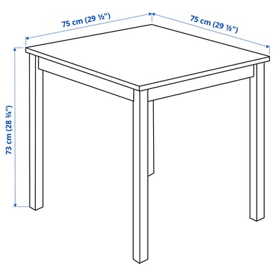 INGO table, pine, 75x75 cm - IKEA