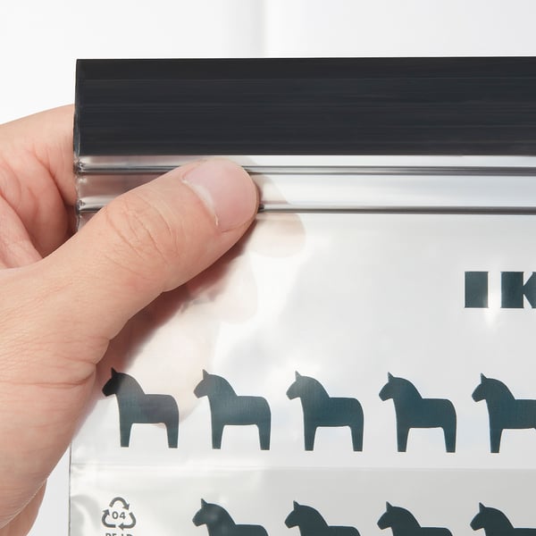 ISTAD Resealable bag, black, 0.3 l