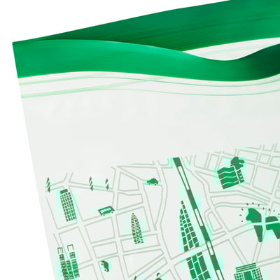 ISTAD Resealable bag, green, 1 l