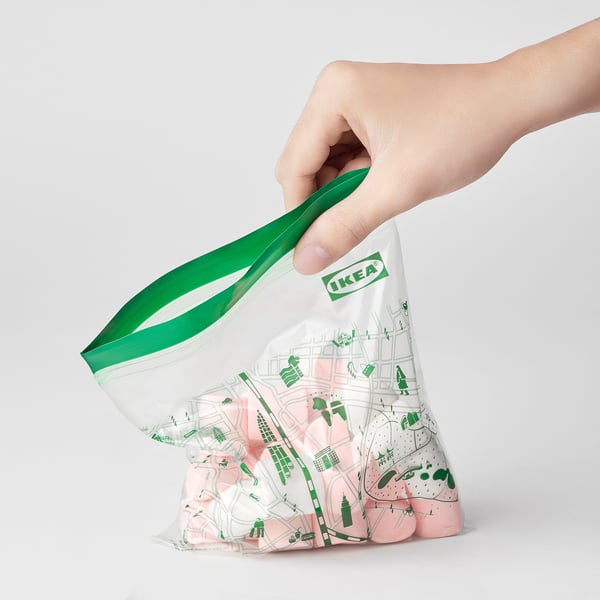 ISTAD Resealable bag, green, 1 l