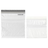 ISTAD Resealable bag, grey/white, 2.5/1.2 l