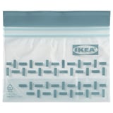 ISTAD Resealable bag, patterned/grey-green, 0.3 l
